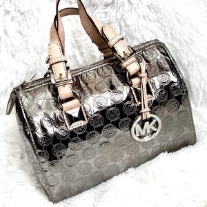 MICHAEL Michael Kors GRAYSON METALLIC Satchel Purse